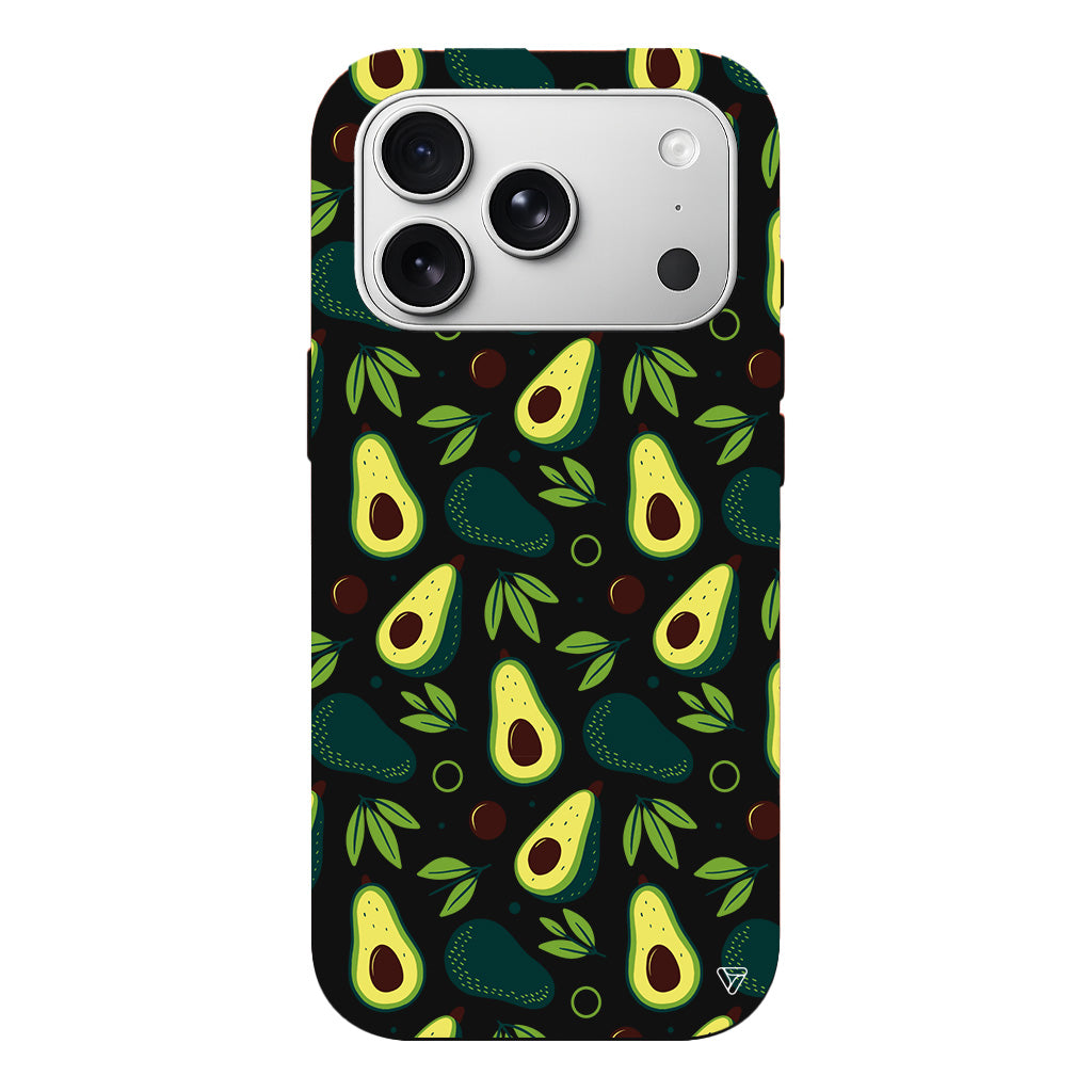 Avokado Deseni Lansman Model İçi Kadife Silikon Telefon Kılıfı