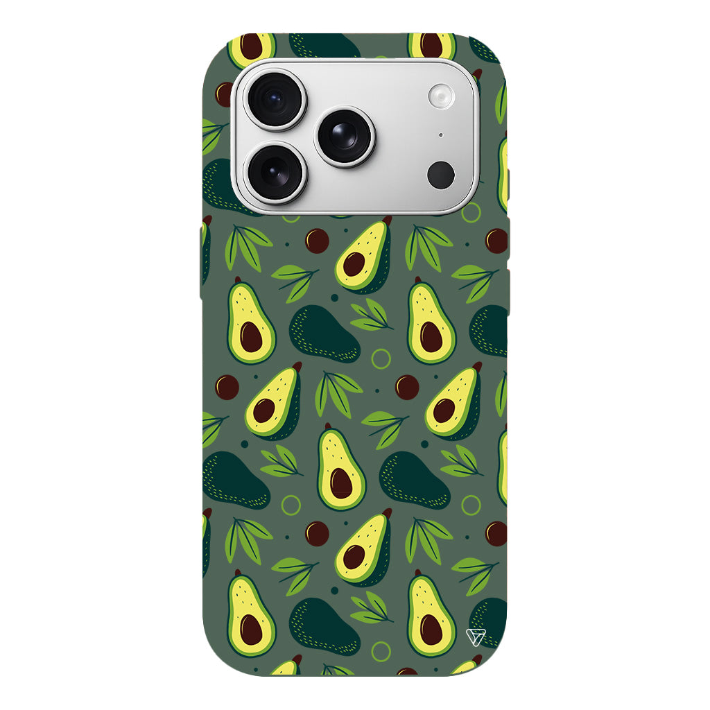 Avokado Deseni Lansman Model İçi Kadife Silikon Telefon Kılıfı