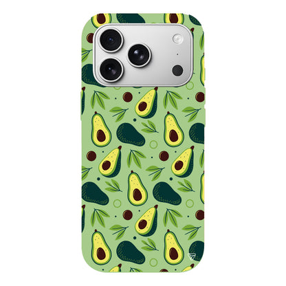 Avokado Deseni Lansman Model İçi Kadife Silikon Telefon Kılıfı