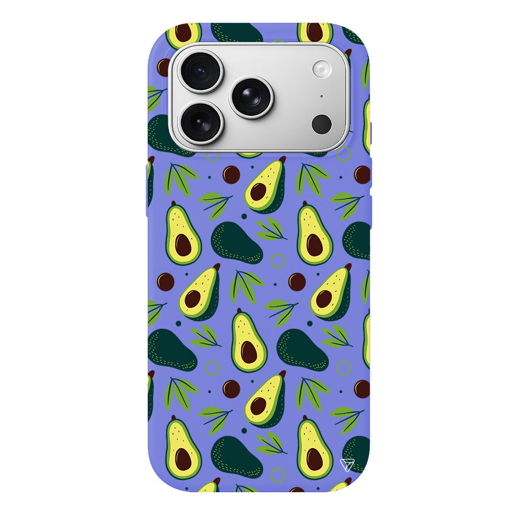 Avokado Deseni Lansman Model İçi Kadife Silikon Telefon Kılıfı