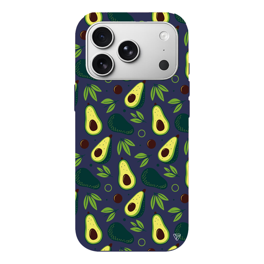 Avokado Deseni Lansman Model İçi Kadife Silikon Telefon Kılıfı