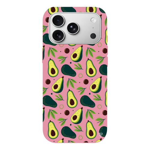 Avokado Deseni Lansman Model İçi Kadife Silikon Telefon Kılıfı