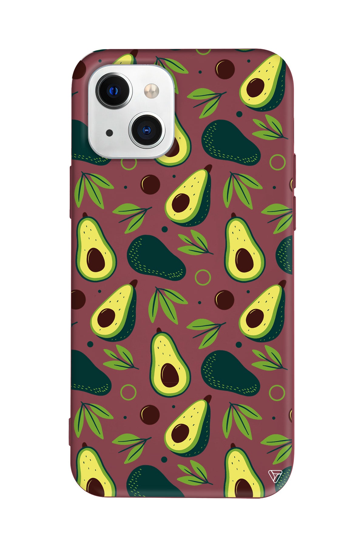 Avokado Deseni Lansman Model İçi Kadife Silikon Telefon Kılıfı