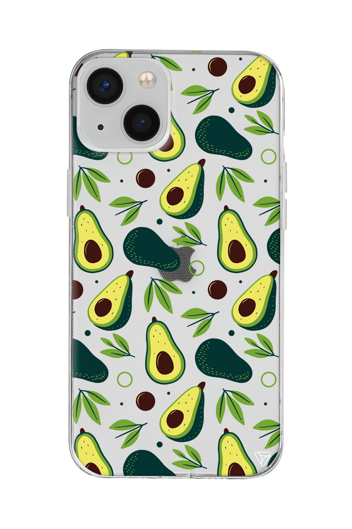 Avokado Deseni Lansman Model İçi Kadife Silikon Telefon Kılıfı