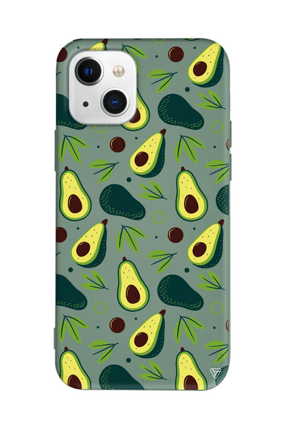 Avokado Deseni Lansman Model İçi Kadife Silikon Telefon Kılıfı