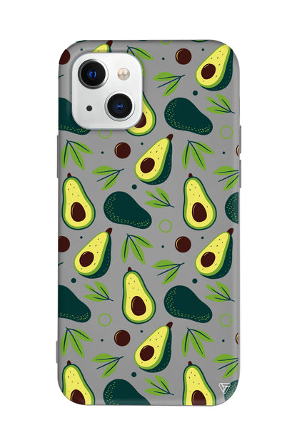Avokado Deseni Lansman Model İçi Kadife Silikon Telefon Kılıfı