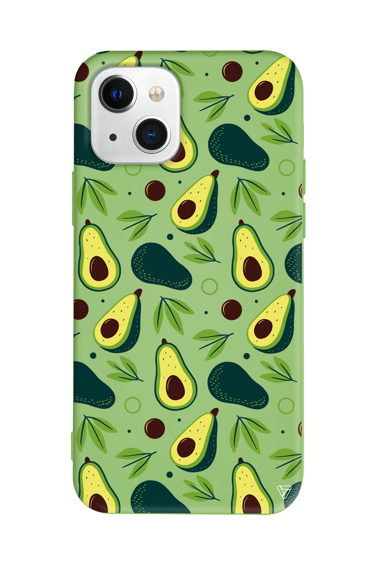 Avokado Deseni Lansman Model İçi Kadife Silikon Telefon Kılıfı