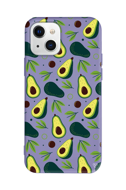 Avokado Deseni Lansman Model İçi Kadife Silikon Telefon Kılıfı