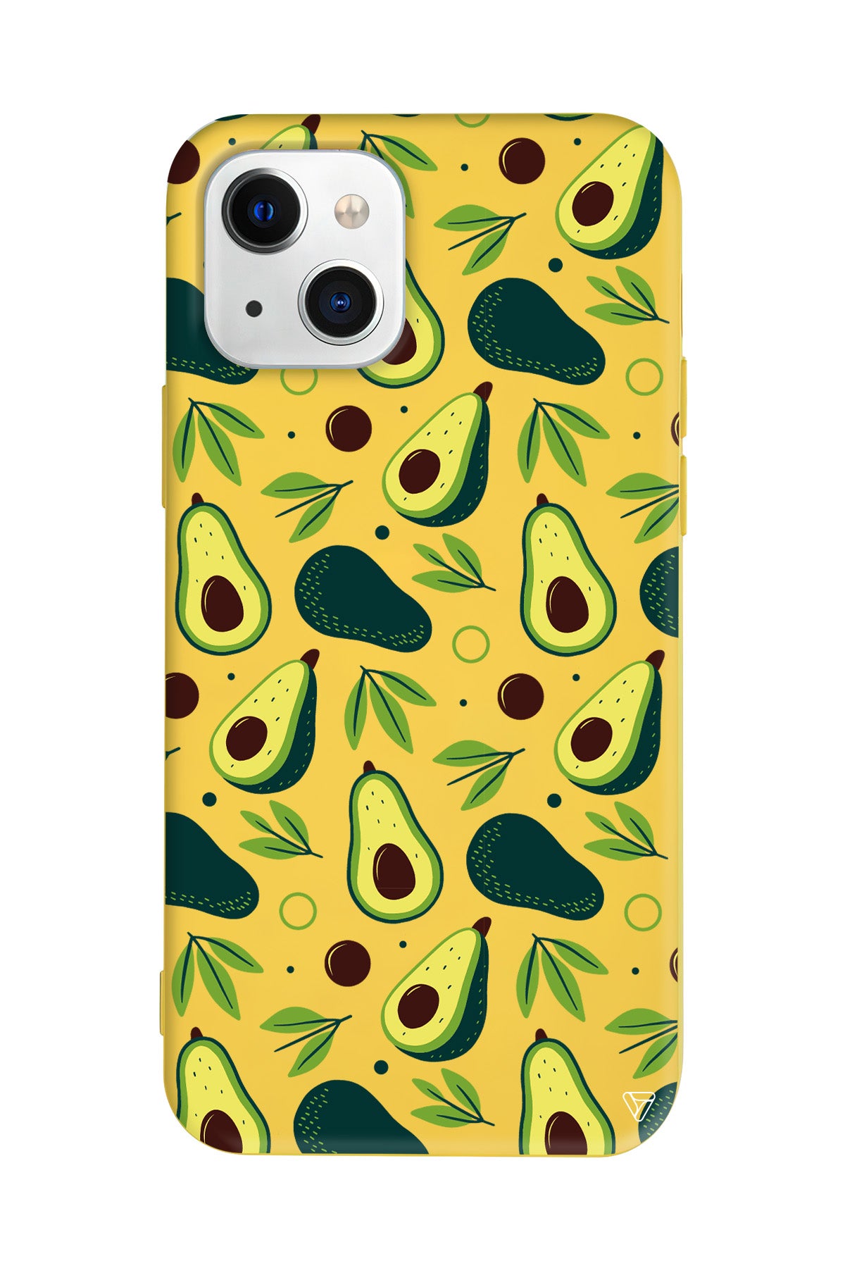 Avokado Deseni Lansman Model İçi Kadife Silikon Telefon Kılıfı