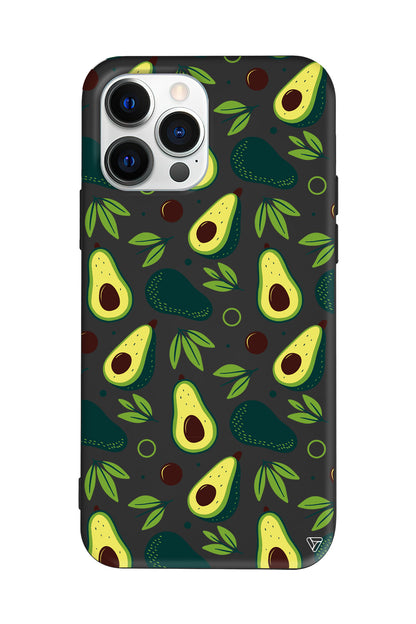 Avokado Deseni Lansman Model İçi Kadife Silikon Telefon Kılıfı