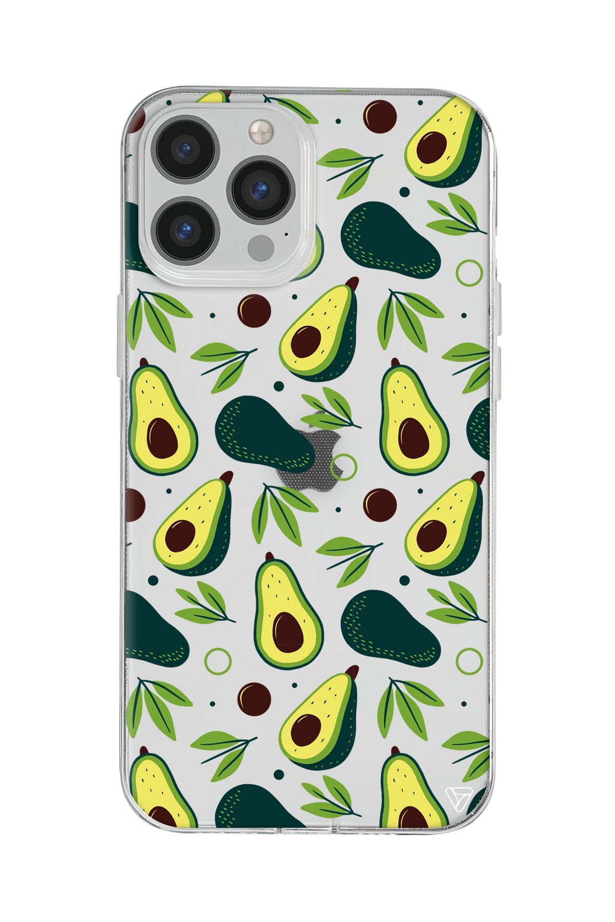 Avokado Deseni Lansman Model İçi Kadife Silikon Telefon Kılıfı