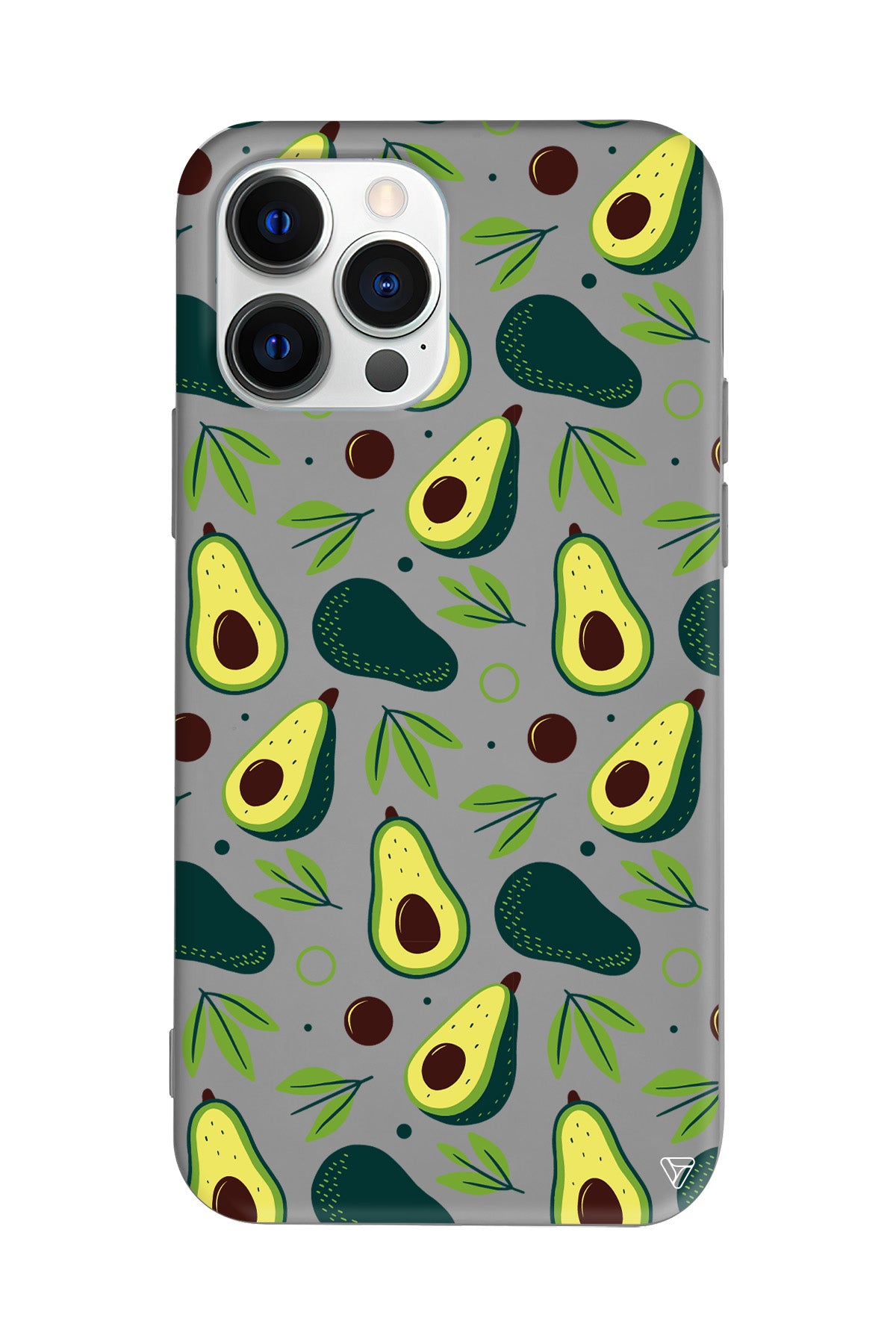 Avokado Deseni Lansman Model İçi Kadife Silikon Telefon Kılıfı