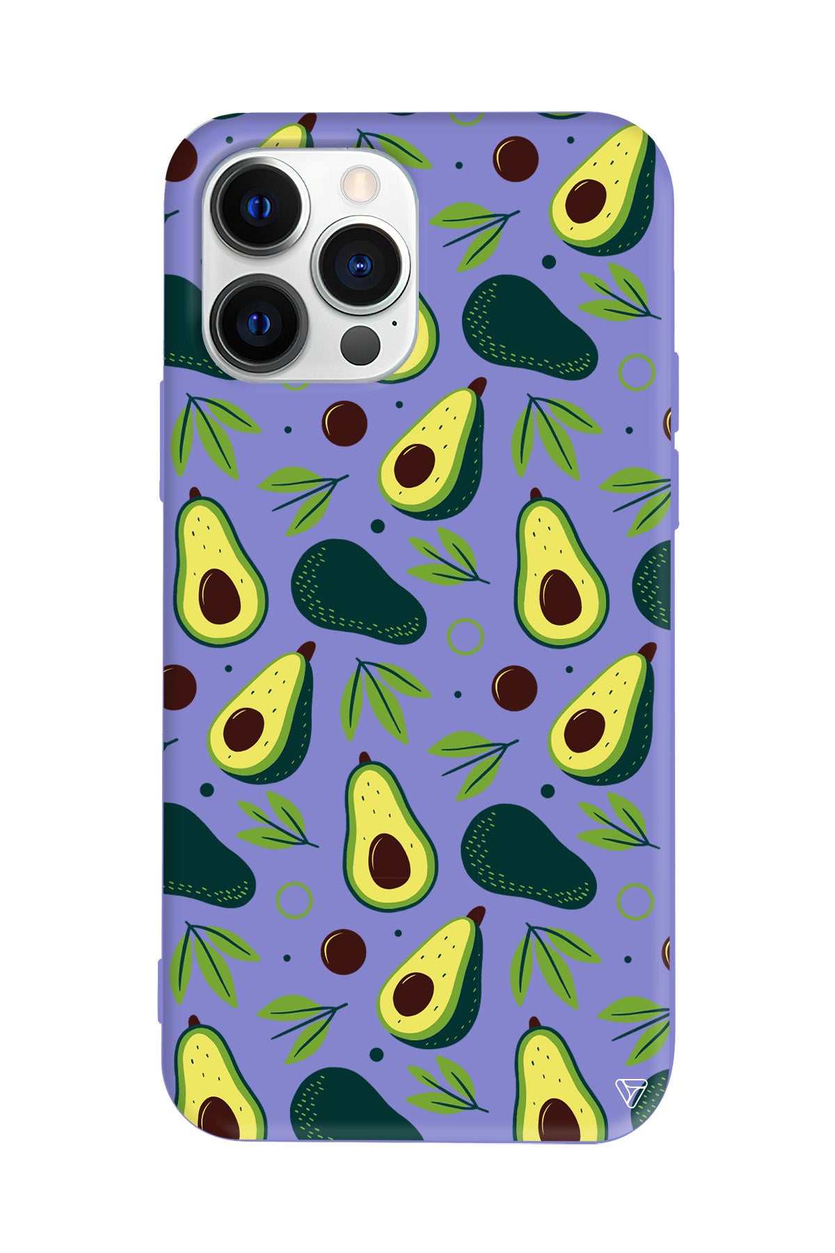 Avokado Deseni Lansman Model İçi Kadife Silikon Telefon Kılıfı