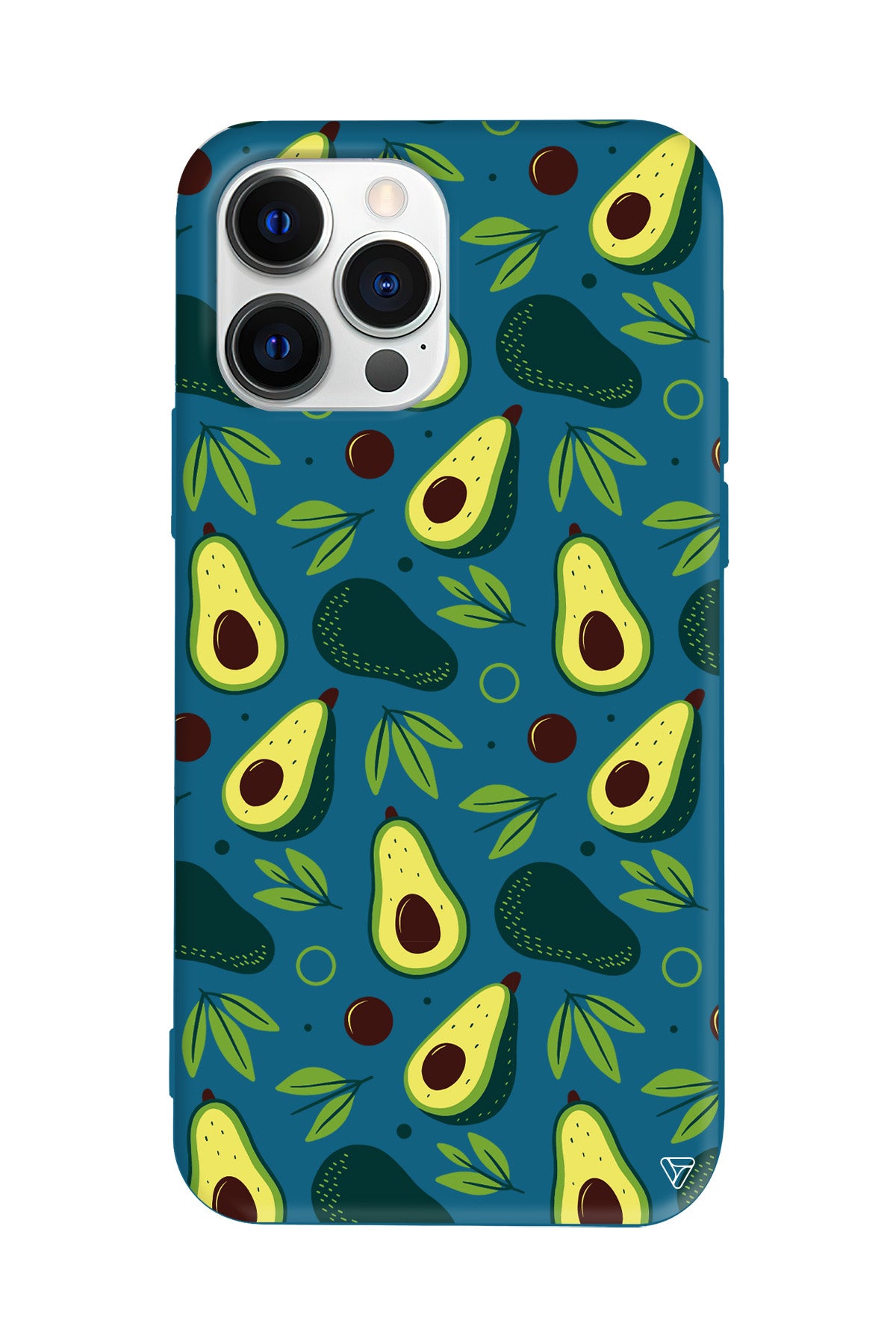 Avokado Deseni Lansman Model İçi Kadife Silikon Telefon Kılıfı