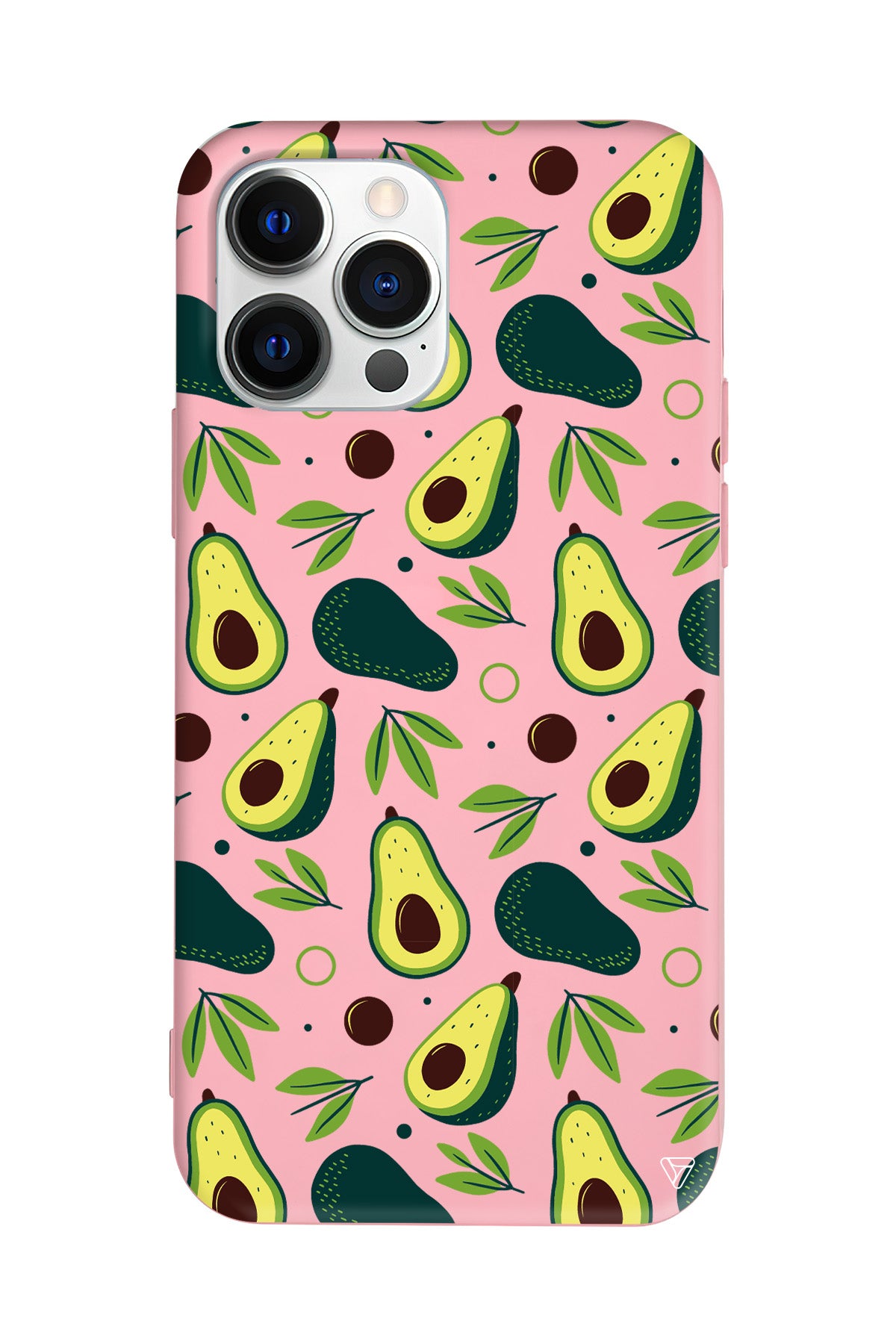 Avokado Deseni Lansman Model İçi Kadife Silikon Telefon Kılıfı