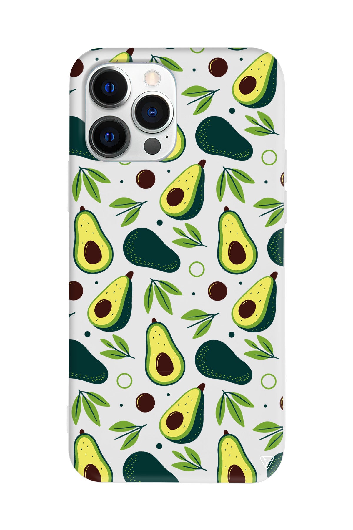 Avokado Deseni Lansman Model İçi Kadife Silikon Telefon Kılıfı