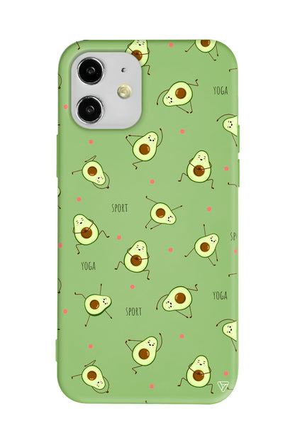 Sporty Avokado Lansman Model İçi Kadife Silikon Telefon Kılıfı