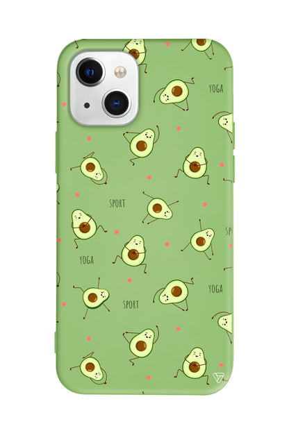 Sporty Avokado Lansman Model İçi Kadife Silikon Telefon Kılıfı