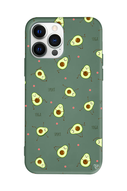 Sporty Avokado Lansman Model İçi Kadife Silikon Telefon Kılıfı
