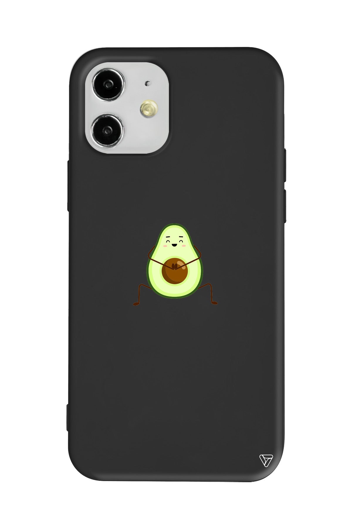 Cute Avokado Lansman Model İçi Kadife Silikon Telefon Kılıfı