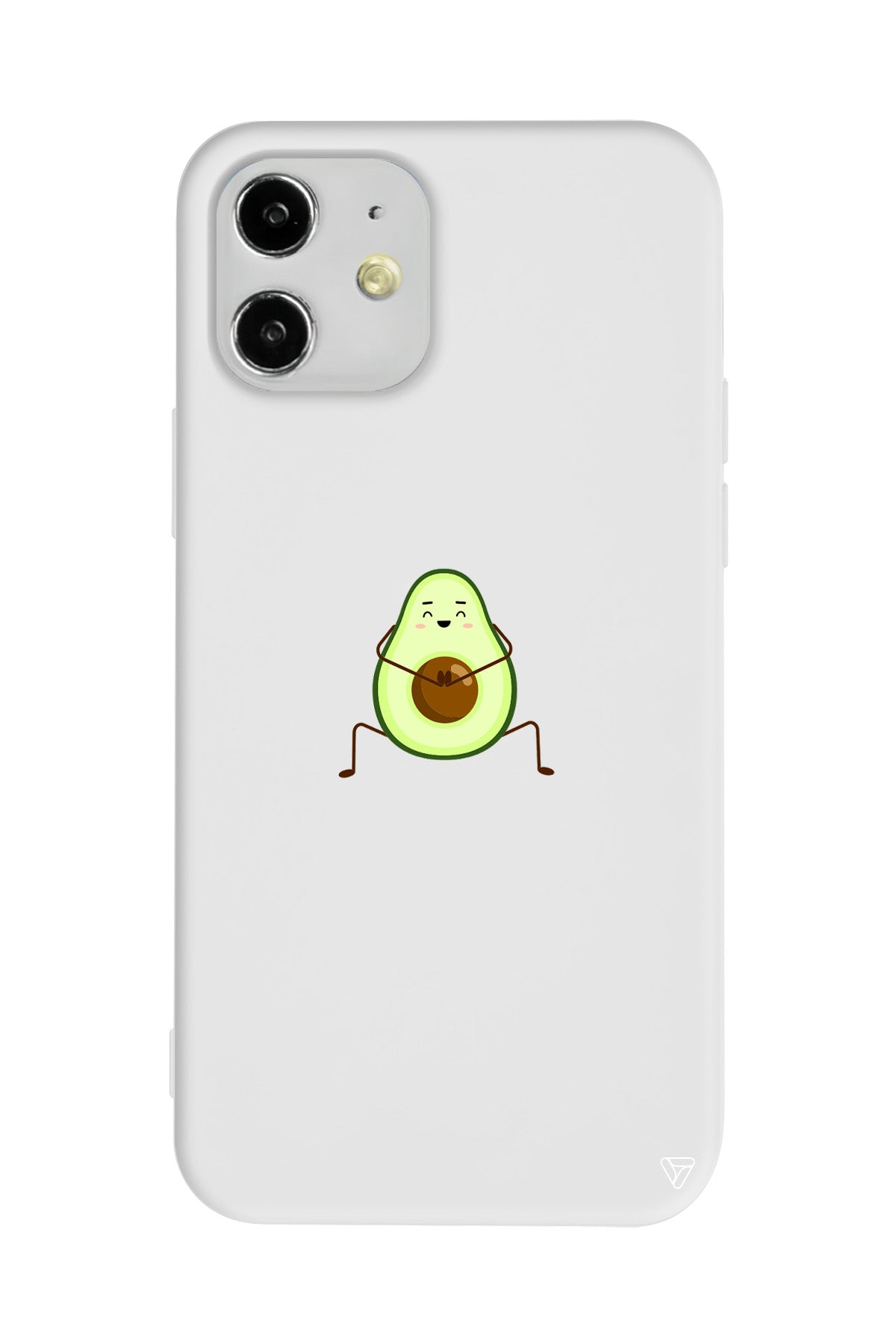 Cute Avokado Lansman Model İçi Kadife Silikon Telefon Kılıfı
