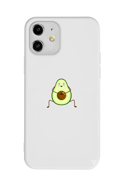 Cute Avokado Lansman Model İçi Kadife Silikon Telefon Kılıfı