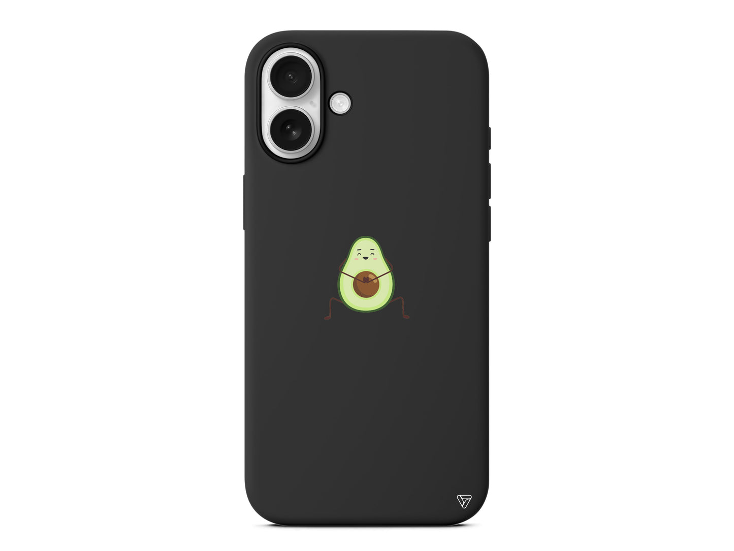 Cute Avokado Lansman Model İçi Kadife Silikon Telefon Kılıfı