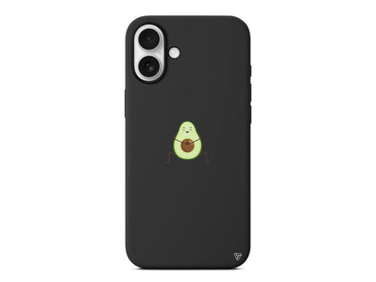 Cute Avokado Lansman Model İçi Kadife Silikon Telefon Kılıfı