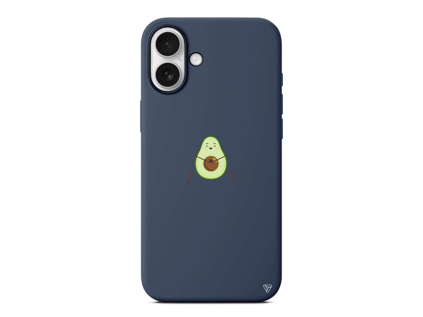 Cute Avokado Lansman Model İçi Kadife Silikon Telefon Kılıfı