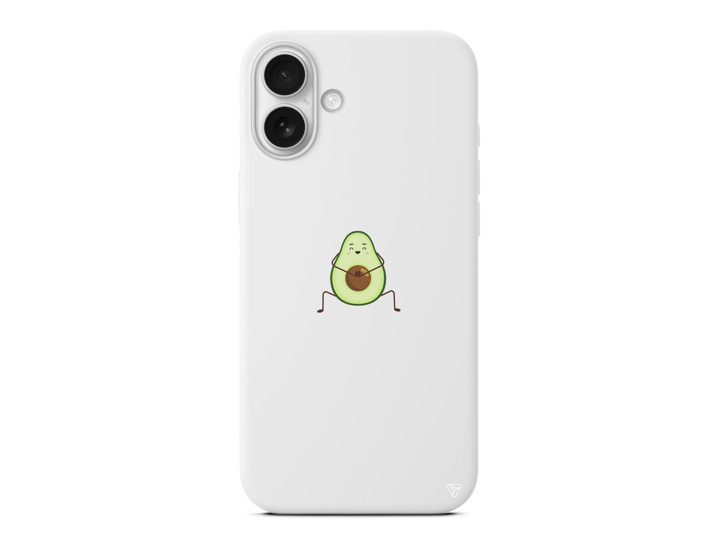 Cute Avokado Lansman Model İçi Kadife Silikon Telefon Kılıfı