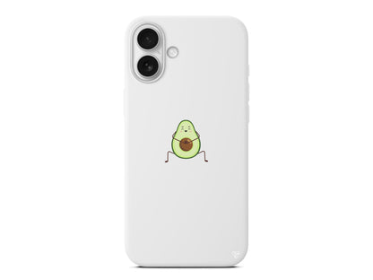 Cute Avokado Lansman Model İçi Kadife Silikon Telefon Kılıfı