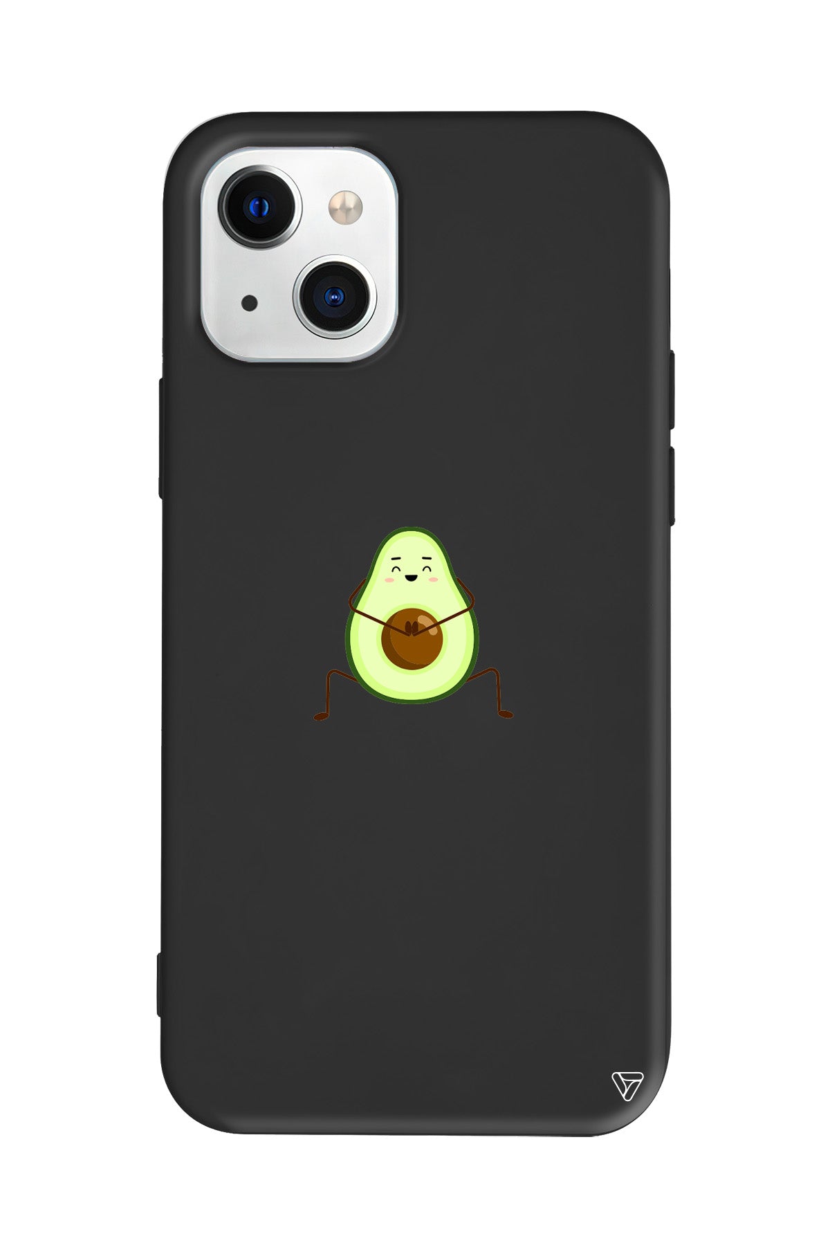 Cute Avokado Lansman Model İçi Kadife Silikon Telefon Kılıfı