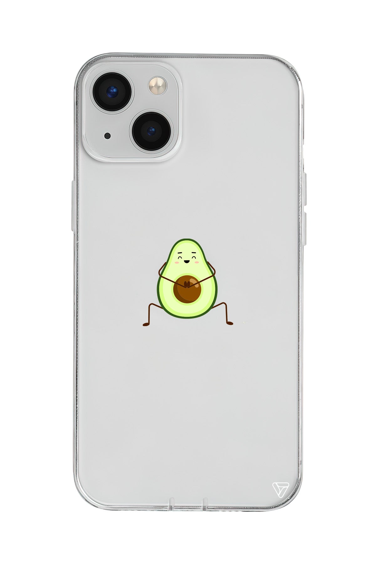 Cute Avokado Lansman Model İçi Kadife Silikon Telefon Kılıfı