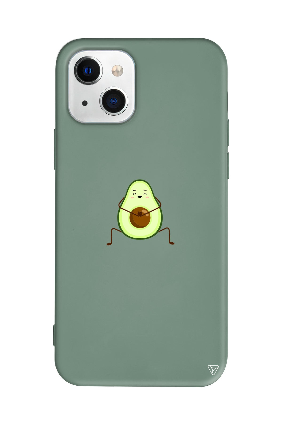 Cute Avokado Lansman Model İçi Kadife Silikon Telefon Kılıfı