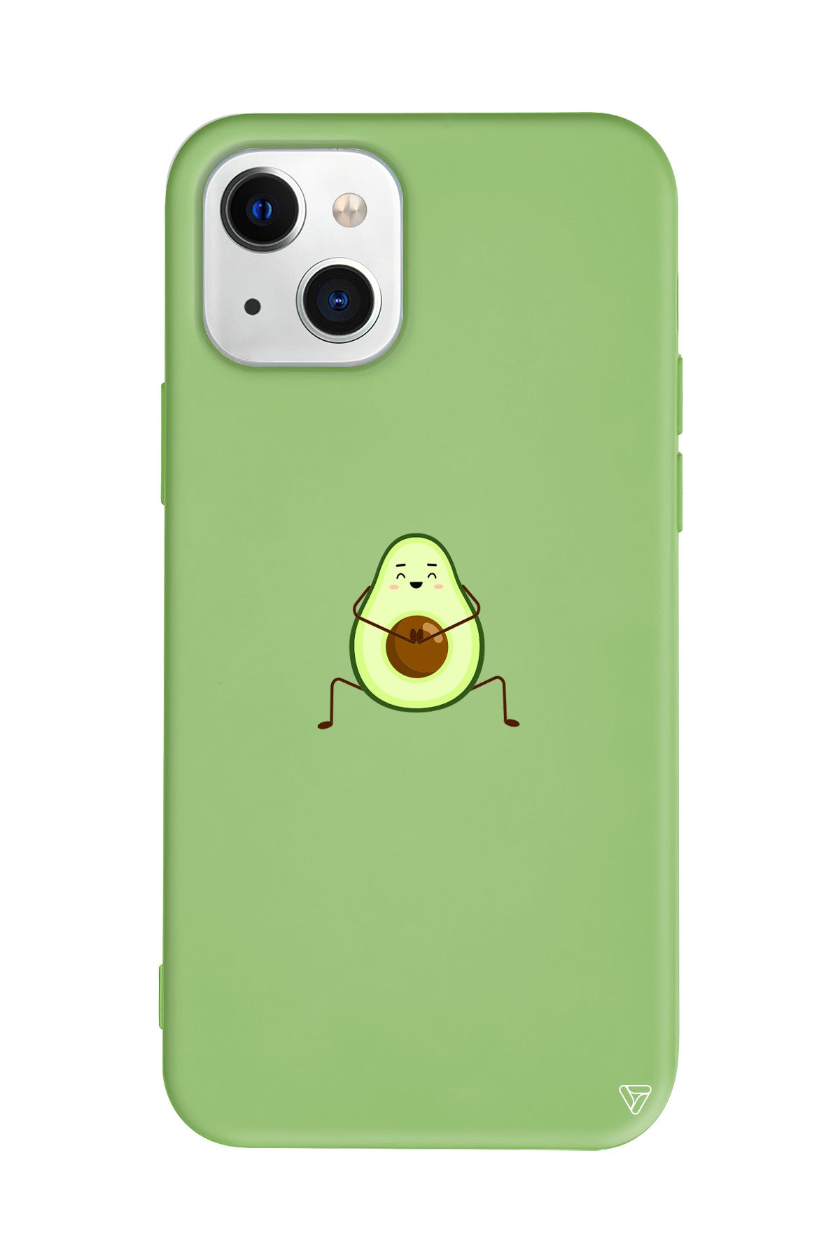 Cute Avokado Lansman Model İçi Kadife Silikon Telefon Kılıfı