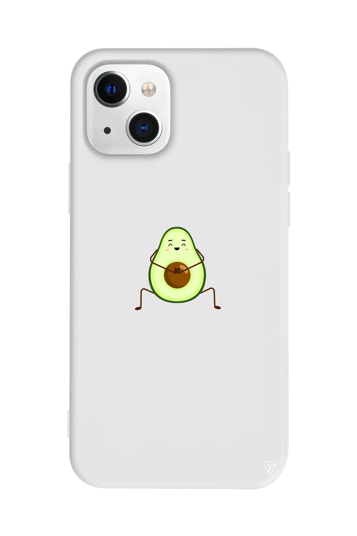 Cute Avokado Lansman Model İçi Kadife Silikon Telefon Kılıfı