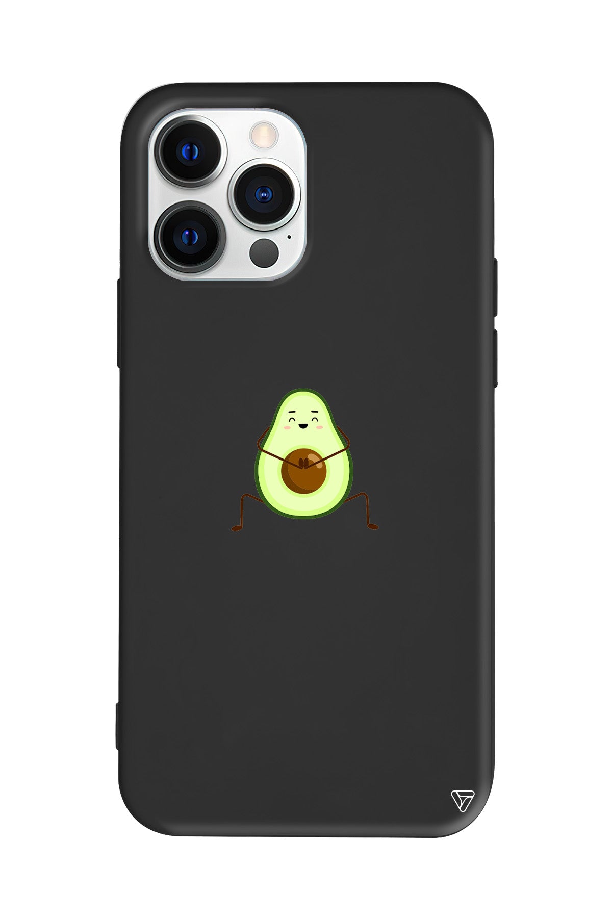 Cute Avokado Lansman Model İçi Kadife Silikon Telefon Kılıfı