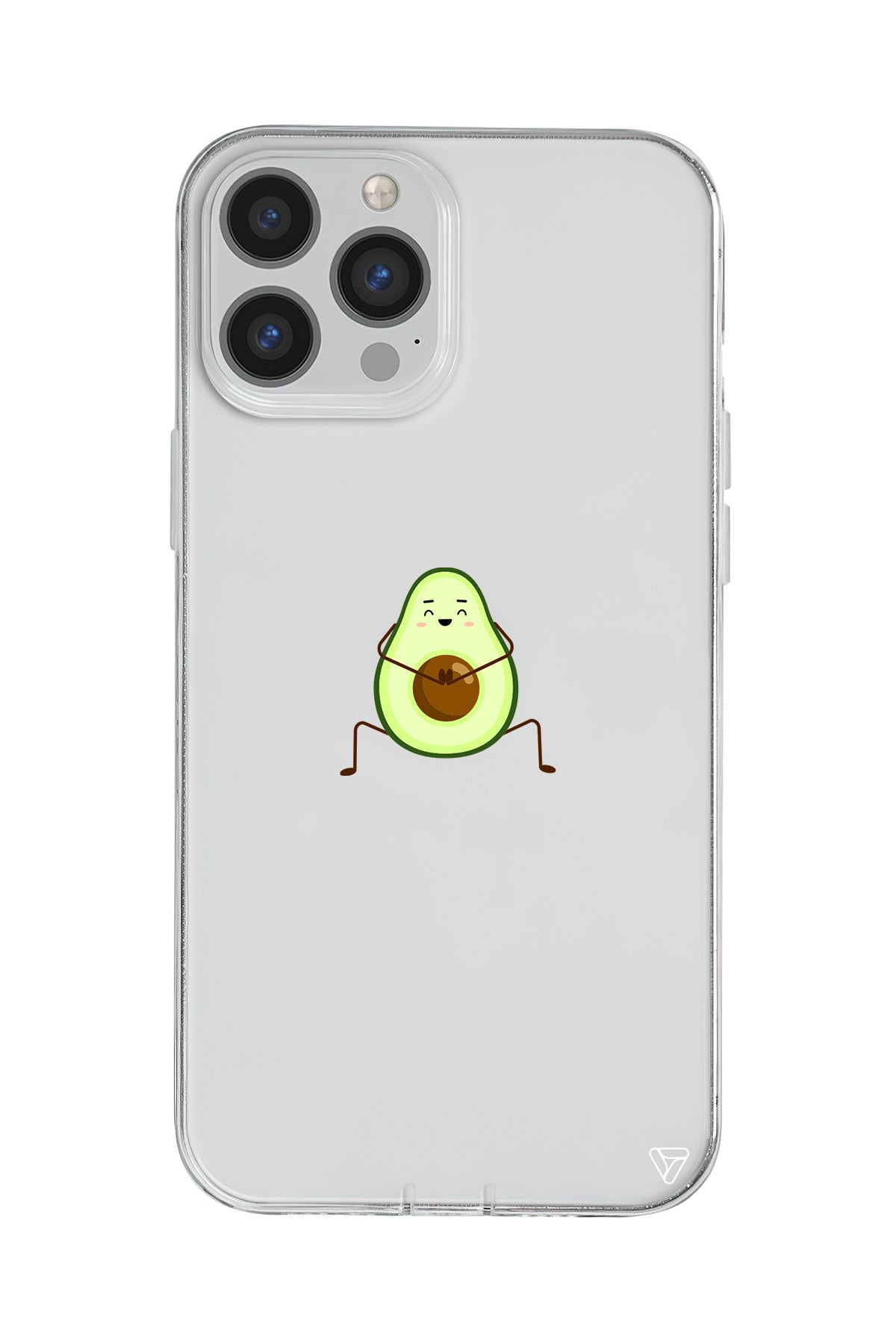Cute Avokado Lansman Model İçi Kadife Silikon Telefon Kılıfı