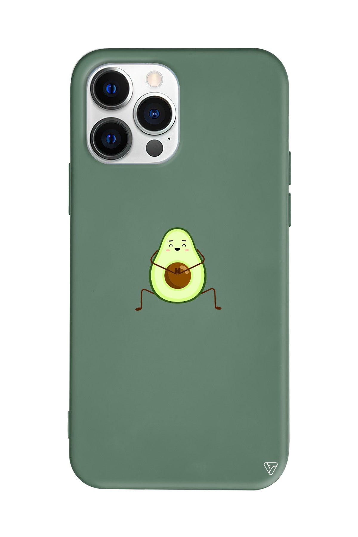 Cute Avokado Lansman Model İçi Kadife Silikon Telefon Kılıfı