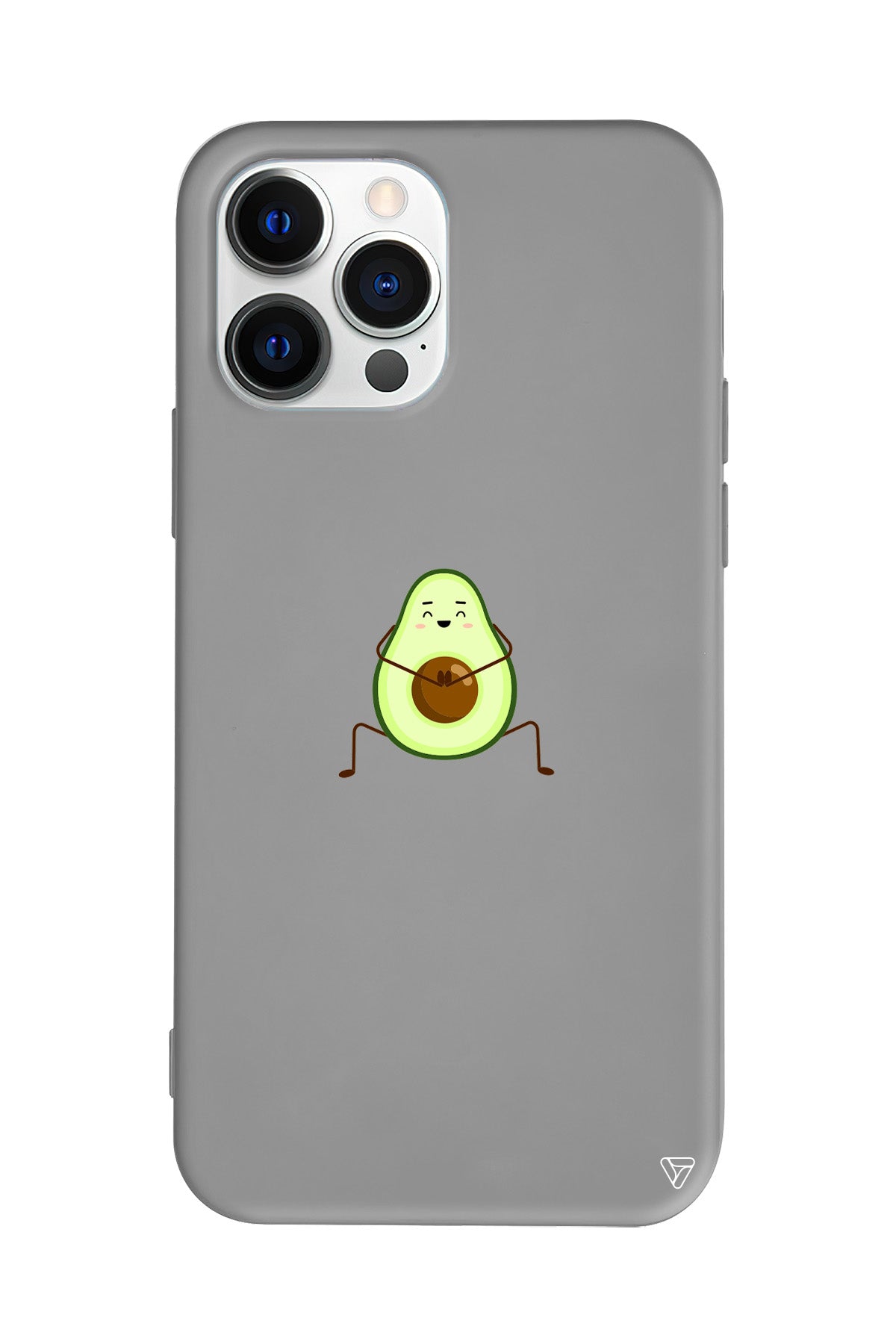 Cute Avokado Lansman Model İçi Kadife Silikon Telefon Kılıfı