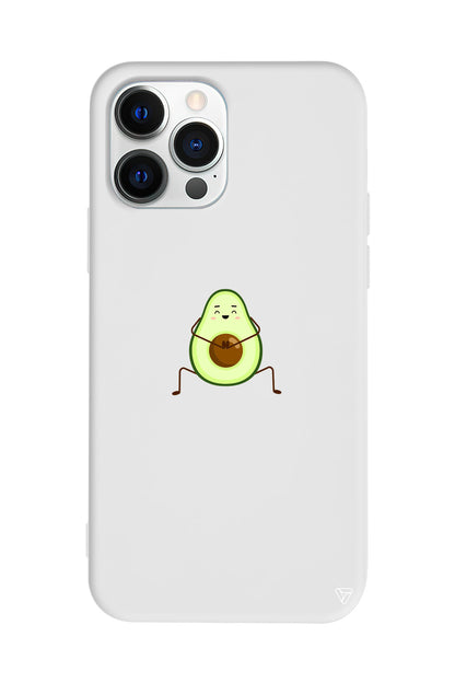Cute Avokado Lansman Model İçi Kadife Silikon Telefon Kılıfı