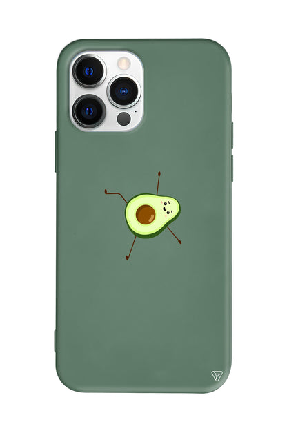 Lazy Avokado Lansman Model İçi Kadife Silikon Telefon Kılıfı