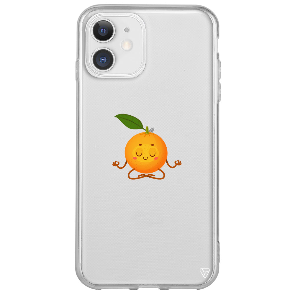 Meditasyon Portakal Lansman Model İçi Kadife Silikon Telefon Kılıfı