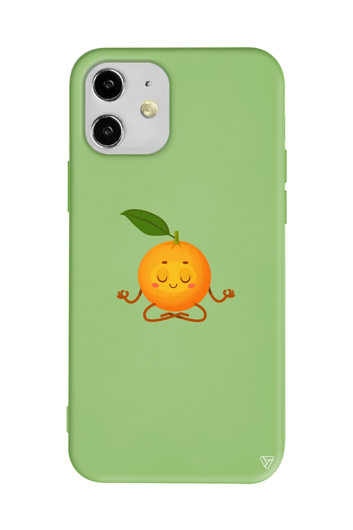 Meditasyon Portakal Lansman Model İçi Kadife Silikon Telefon Kılıfı