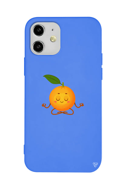 Meditasyon Portakal Lansman Model İçi Kadife Silikon Telefon Kılıfı