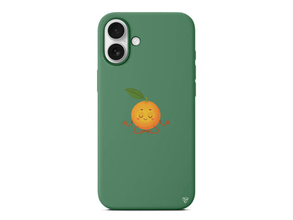 Meditasyon Portakal Lansman Model İçi Kadife Silikon Telefon Kılıfı