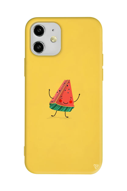 Sliced Melon Lansman Model İçi Kadife Silikon Telefon Kılıfı