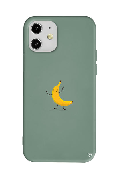 Cute Banana Lansman Model İçi Kadife Silikon Telefon Kılıfı