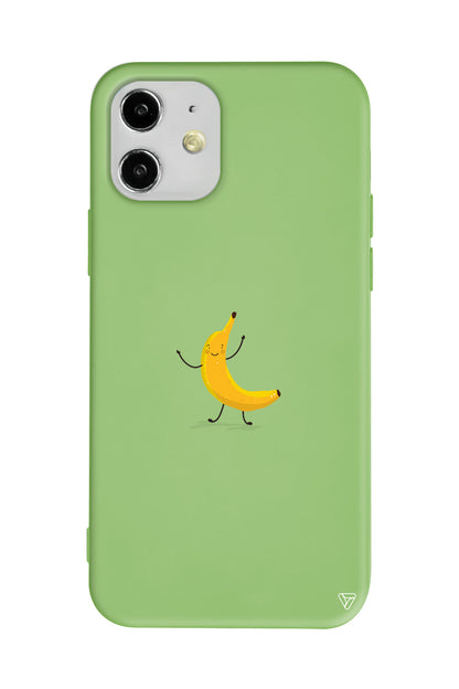 Cute Banana Lansman Model İçi Kadife Silikon Telefon Kılıfı