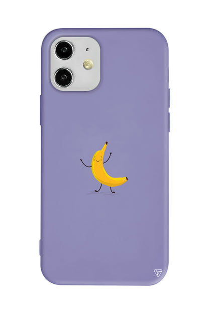 Cute Banana Lansman Model İçi Kadife Silikon Telefon Kılıfı
